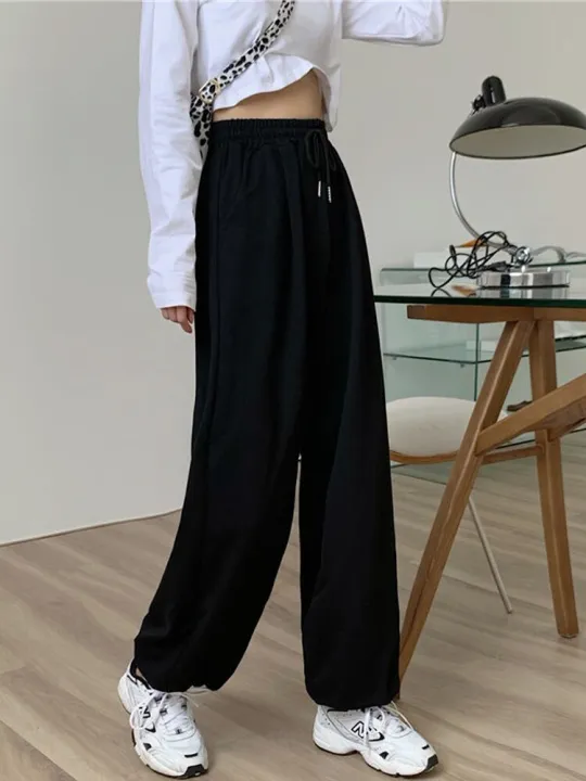 Woman%20Pants%20Streetwear%20Korean%20Style%20Loose%20Joggers%20Women%20Sweatpants%20Grey%20High%20Waist%20Comfort%20Simple%20Basic%20Casual%20Fashion%20Trousers%20-%20Image%202