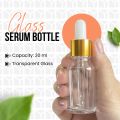 30ml Clear Glass Serum Bottle – Refillable & Leak-Proof Design- 1pcs. 