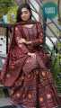 Elegant Linen Floral Shalwar Kameez Set with Dupatta - Women Traditional Wear. 