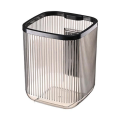 1 Piece Mini Desktop Small Trash Can Plastic Bedroom Bathroom Clean Workspace Wastebasket Garbage Bin,Black.
