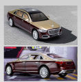 1:24 Mercedes Maybach S680 Diecast Alloy Car Luxurious Simulation Toy Vehicles Metal Car 6 Doors Open Model Car Sound Light Toys For Gift.
