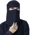 Saudi Niqab Style 1 Layer Sort nekab | Premium Fabrics | Saudi Style Sort Nikab 1 Part.