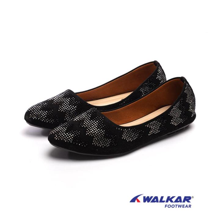 Walkar Ladies Shoe PU Suede with stone