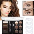 HANDAIYAN-12 Colors Eyebrow Makeup Plate Natural Long Lasting Brown Kit.