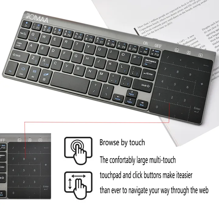 JOMAA%202.4G+Bluetooth%20Keyboard%20with%20Touchpad%20Mouse%20Numberic%20Pad%20Wireless%20Keypoard%20for%20iPad%20Tablet%20Smart%20TV%20Computer%20-%20Image%202