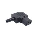 1 Pair/ 2pcs Rewireable Plug Connector For Power Cord Cable Left Angle IEC C13 + C14 Detachable Adapter 125V-250V 90 Degree Plug UL Approval.