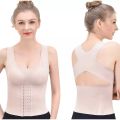 Women's 3-in-1 Waist Buttoned Bra Shapewear Tank Top – Adjustable Waist Trainer & Seamless Push-Up Compression Vest. 