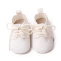 Yfashion 1 Pair Baby Girls Boys Toddler Shoes Non-slip Wear-resistant Soft Sole Lace Up Solid Color Sneakers. 