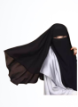 NIQAB MUSLIM HIJAB (CROWN) Best Quality 2 LAYERS ISLAMIC Face Cover For Women (22x32 Inch) - Hijab Collection. 
