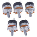 5PCS Switch Carbon Potentiometer B500K WH138-4 Ohm Single Linear With Switch. 