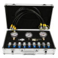 Excavator Hydraulic Pressure Test Kit with Testing Point Coupling and Gauge. 