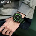 Sanda Men's Watches 50M Waterproof Quartz Wristwatch Sport Military LED Digital Watch for Male Relogios Masculino 3169. 