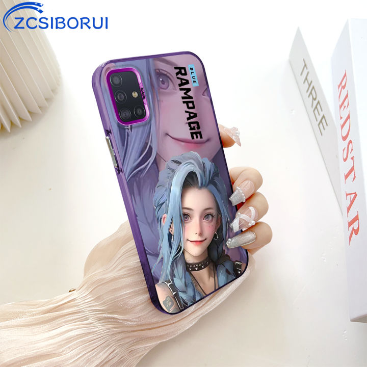 ZCSIBORUI for Samsung A51 Back Cover Cool Girl Colorful Sliver