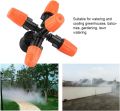 Five Way Misting Atomization Fogger Nozzle (1-Pc) with Half (1/2) inch to 6mm size Adapter Connector (1-Pc) for Easy Installation on Crop Field, Nursery and Vegetable Gardens..
