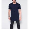 Men's T Shirt Round Neck Solid-colored T-shirt for Male Round-neck Medium and Long Section Tops Tshirt. 