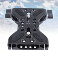 New 15mm Rail Camera Base Plate Professional Double Hole Pipe Quick Release Plat. 