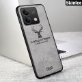 Phone case For Redmi K70 Pro K70E Back cover Luxuy Brand Cloth Texture Deer Fabric Jeans Elk Cover For Redmi K70E K70 Pro Cover cases.