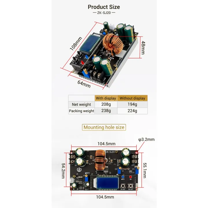 ZK-SJ20%20Automatic%20Step%20Up%20Down%20Module%20Power%20Supply%20Module%20Adjustable%20Board%20with%20LCD%20Display%20-%20Image%206