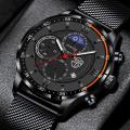DEYROS Top Men's Brand Watches Fashion Luxury Mens Ultra-thin Steel Mesh Belt Quartz Wrist Watch For Men Waterproof Casual Classic Jam Tangan Lelaki / Man.