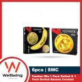 Panther Mix 1 Pack Dotted Condom 1 Pack Dotted Banana Condom 3x2=6pcs. 