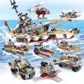 Navy War Chariot Ship Army Boat Plane Model Warships Building Blocks Construction Set for Boys Bricks Toys Christmas Gifts KankongAgu. 