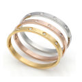 17cm Inspired Luxury Jewelry 316L Stainless Steel 18K Gold Plated Love Brand Bangle Bracelet For Women Acero Inoxidable Joyeria. 