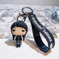 New Wednesday Keychains Morticia Gomez Addams Family Figure Doll Pendant Bag ar Keyring Unisex Women Men Party Christmas Gifts.
