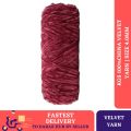 KGS 100% CHINA Microfiber Chenille CHINA Velvet Yarn | 100 gm | Crocheting and Knitting Chenille Velvet Yarn | Hook Size 4.0 mm-5.0mm. 