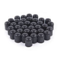 【Xiaofeng】New 100pc/lot Black Platic Dut bike car wheel tyre air valve cap. 