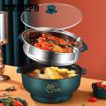 Electric Cooking Pot Small Portable Electric Mini Multi Cooker - Material : PP + Stainless Steel + Glass - Power : 600W.