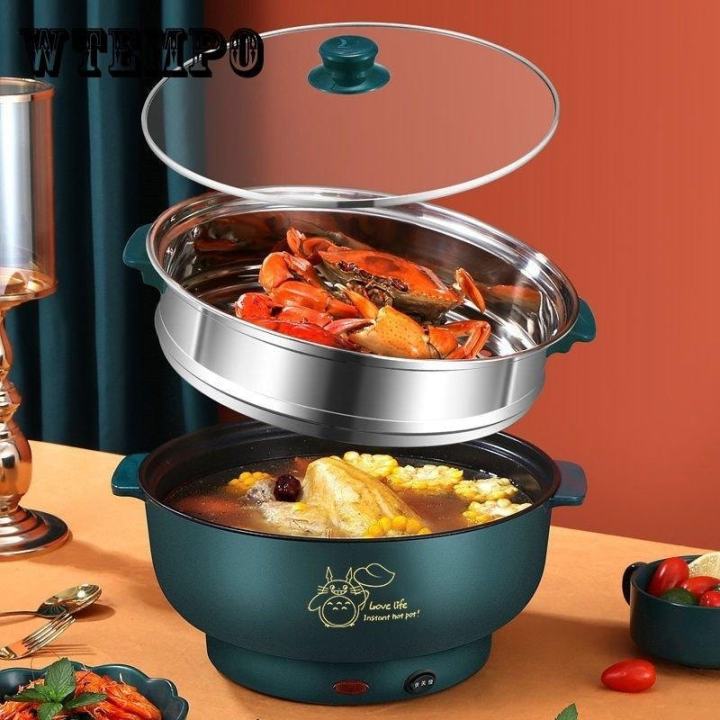 Electric Cooking Pot Small Portable Electric Mini Multi Cooker - Material : PP + Stainless Steel + Glass - Power : 600W