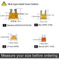 NCANRUI 4 Types 12V Add-A-Circuit Adapter and Fuse Kit,Fuse Tap Fuse Holder with MICRO2 Mini ATC ATS Low Profile Tap Dapter.