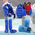 4 Pieces Karate Sparring Gear Thickened Boxing Gloves Vest. 