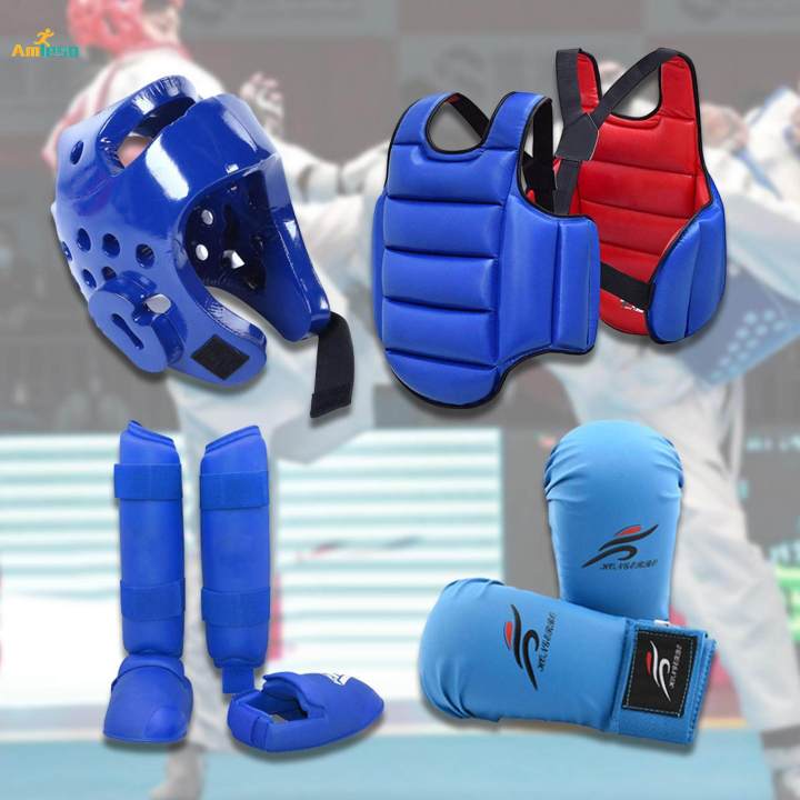 4%20Pieces%20Karate%20Sparring%20Gear%20Thickened%20Boxing%20Gloves%20Vest%20-%20Image%202