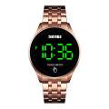 SKMEI SK1579S Rose Gold Stainless Steel Digital Watch For Men - Rose Gold.