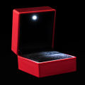 【Lejia】LED Jewelry Box for Ring Necklace Engagement Ring Display Gift Showcase Boxes Light Cases Packaging Boxes. 