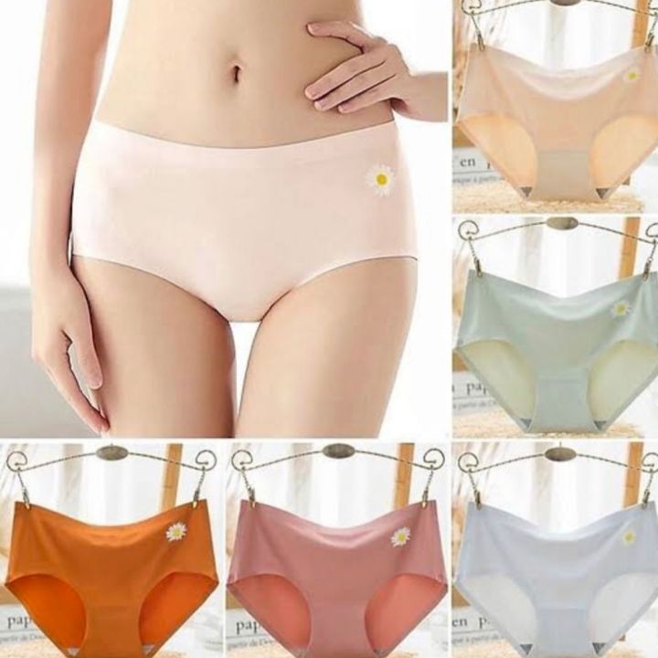 Imported Ice silk comfortable long time useable panty underwear for women - One Piece