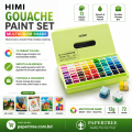 HIMI Twin Cup Jelly Gouache Paint Set 12g 72 Colors. 