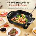 Premium Electric Multi-Cooker & Hot Pot Skillet | 5-Layer Non-Stick, Adjustable Temperature, Butterfly Heating Tube | Perfect for Frying, Boiling & Stewing (3-6 People) - 6 Liter capacity.
