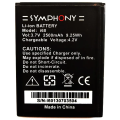 Symphony i60 Mobile Battery 2500 mAh.