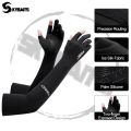 SKYBAITS 1Pair Ice Cloth Silk Arm Sleeve UV Protection Outdoor Sports Running Fishing Men Women Fingerless Sunshade Sleeves.