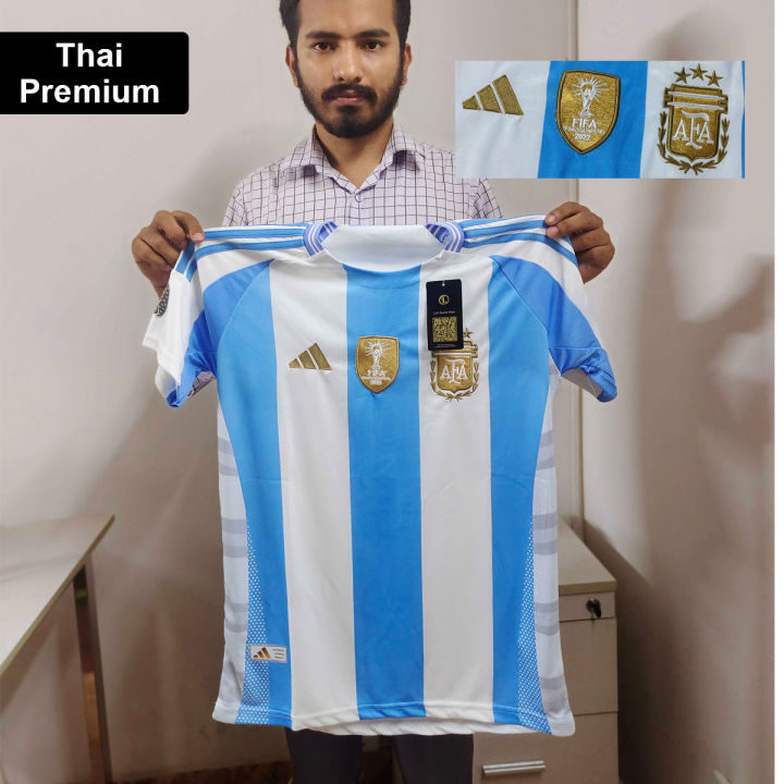 Thai premium Argentina Copa America Jersey 2024 half sleeve jersey for man