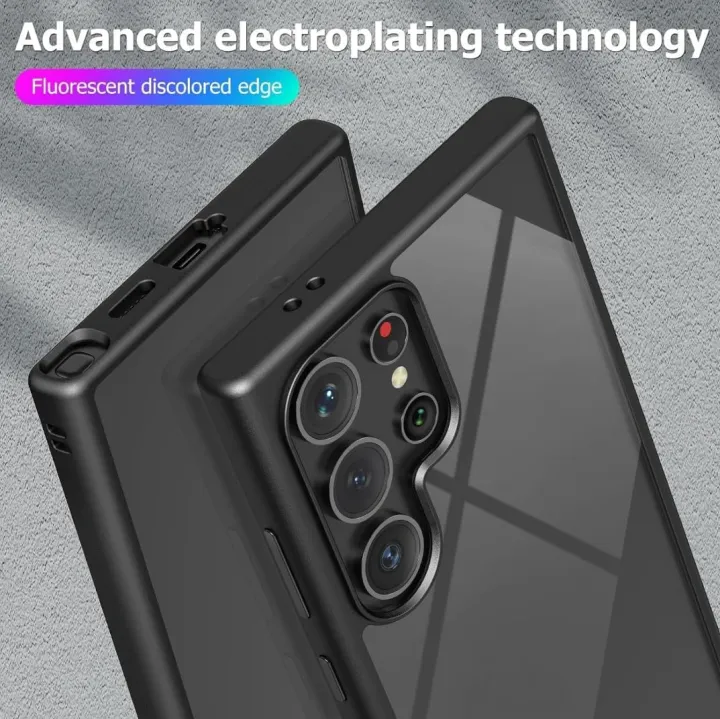 For%20SAMSUNG%20Galaxy%20S24%20ULTRA%20Magic%20Mask%20Q%20Series%20Clear%20Case%20Compatible%20Case%20Shockproof%20Hard%20PC%20+Soft%20Silicone%20%5BNot%20Yellowing%5D%20Transparent%20Protective%20Slim%20Hard%20Back%20Cover%20with%20Silicone%20Frame(Black)%20-%20Image%208