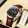 POEDAGAR New Fashion Men Watch Top Brand Luxury Men's Leather Quartz Wristwatch Sports Waterproof Luminous Date Male Clock + Box.