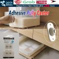 4Pcs Universal Self-Adhesive Furniture Wheel Directional Roller For Under Bed Garbage Can Cabinet Drawer Storage Box Trash Pulley Foot Pad. 