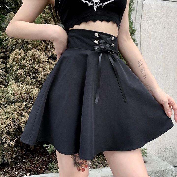 Women's%20Basic%20Versatile%20Flared%20Casual%20Mini%20Skater%20Skirt%20High%20Waisted%20School%20Skirt%20Goth%20Skirt%20Punk%20Skirt%20Black%20Skirt%20Harajuku%20-%20Image%202