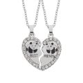 New Best Friends Necklace For Women Girls Broken Heart Puzzle Musical Note Pendant Necklaces BFF Friendship Forever Jewelry Gift.