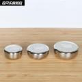 Square Box Small Size with Lid 304 round Box Food Retention Sample Box Stainless Steel Lunch Box Sample Food Preservation. 
