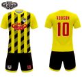 custom kids football jersey sublimation printing childs football uniform soccer jersey kits. 