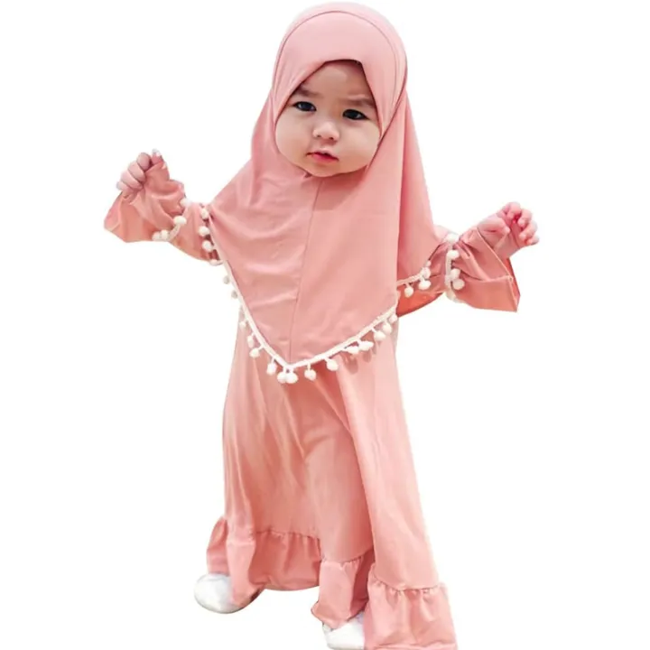 Muslim%20Kids%20Girls%20Abaya%20Dess%20With%20Hijab%20Kaftan%20Style%20Abaya%20For%20Child%20-%20Image%202